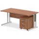 Rayleigh Cantilever Desk With 3 Draw Mobile Pedestal